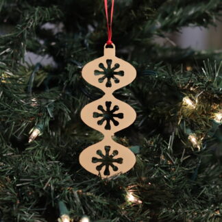 3 Tier Snowflake Ornamnet - Gold