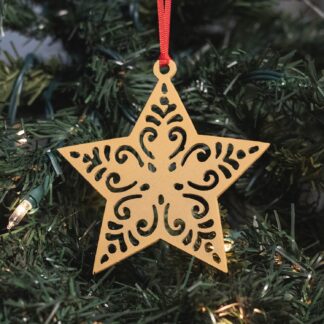Decorative Star Ornament - Gold