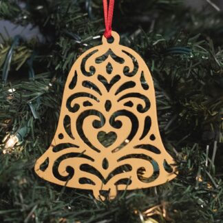 Snowflake Bell Ornament - Gold