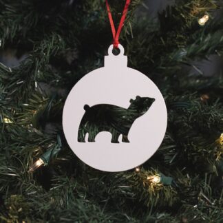 Round Polar Bear Ornament
