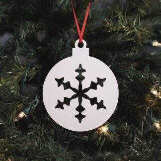 Round Simple Snowflake Ornament