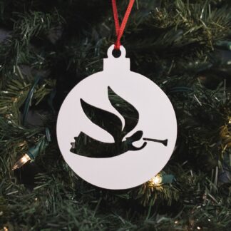 Round Angel With Horn Ornament