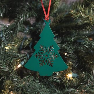 Snowflake Tree Ornament - Green