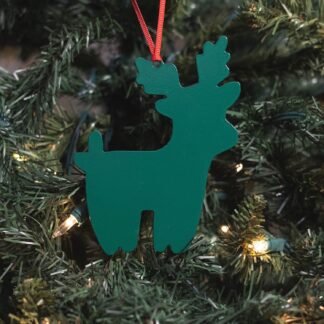 Christmas Reindeer Ornament - Green