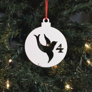 12 Days of Christmas - Day 4 Ornament - White