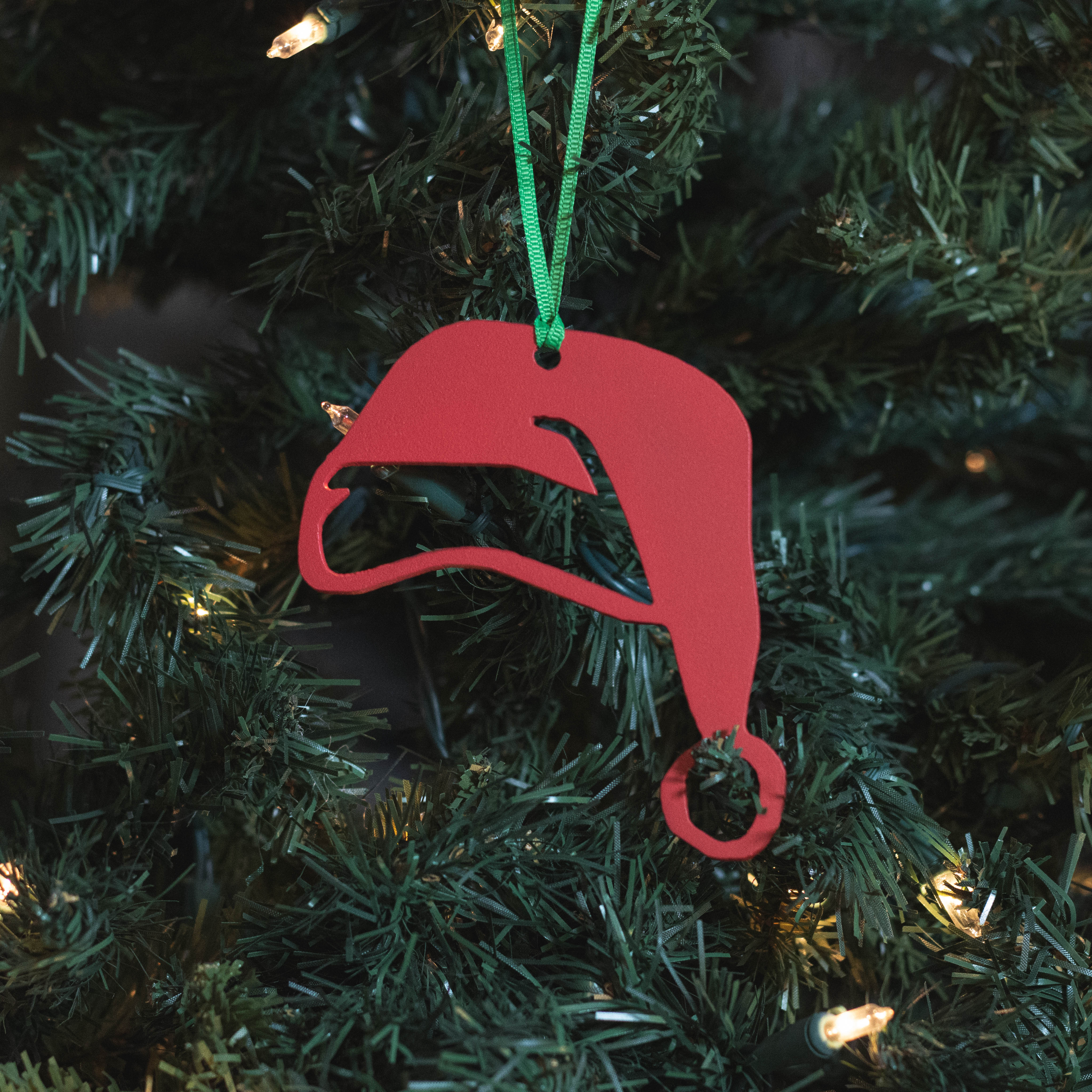 Santa Hat Ornament - Red