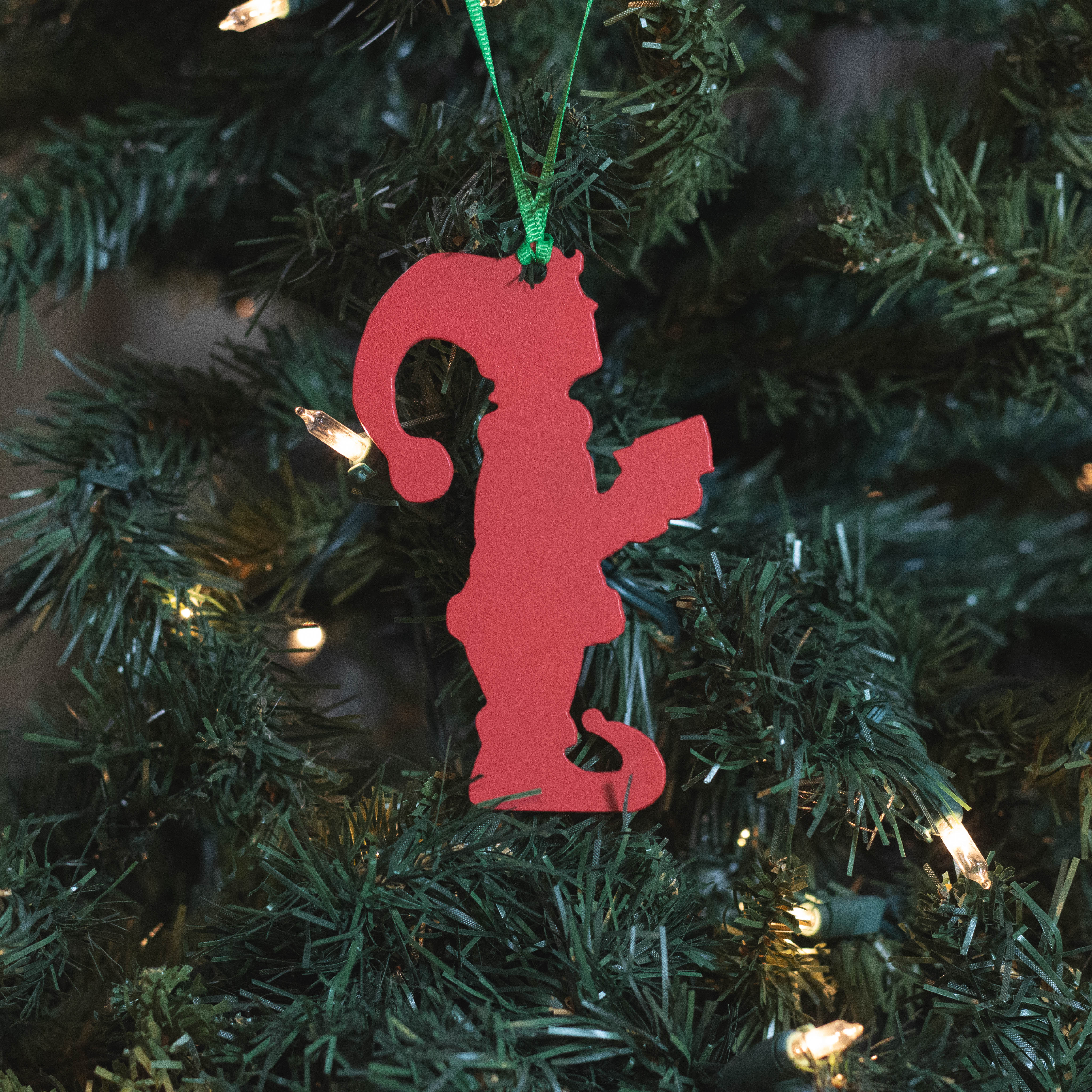 Singing Elf Ornament - Red