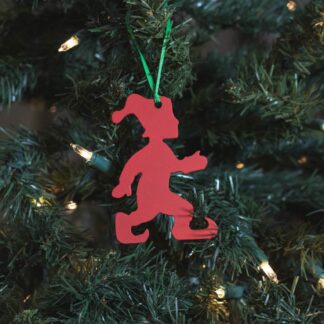Walking Elf Ornament - Red