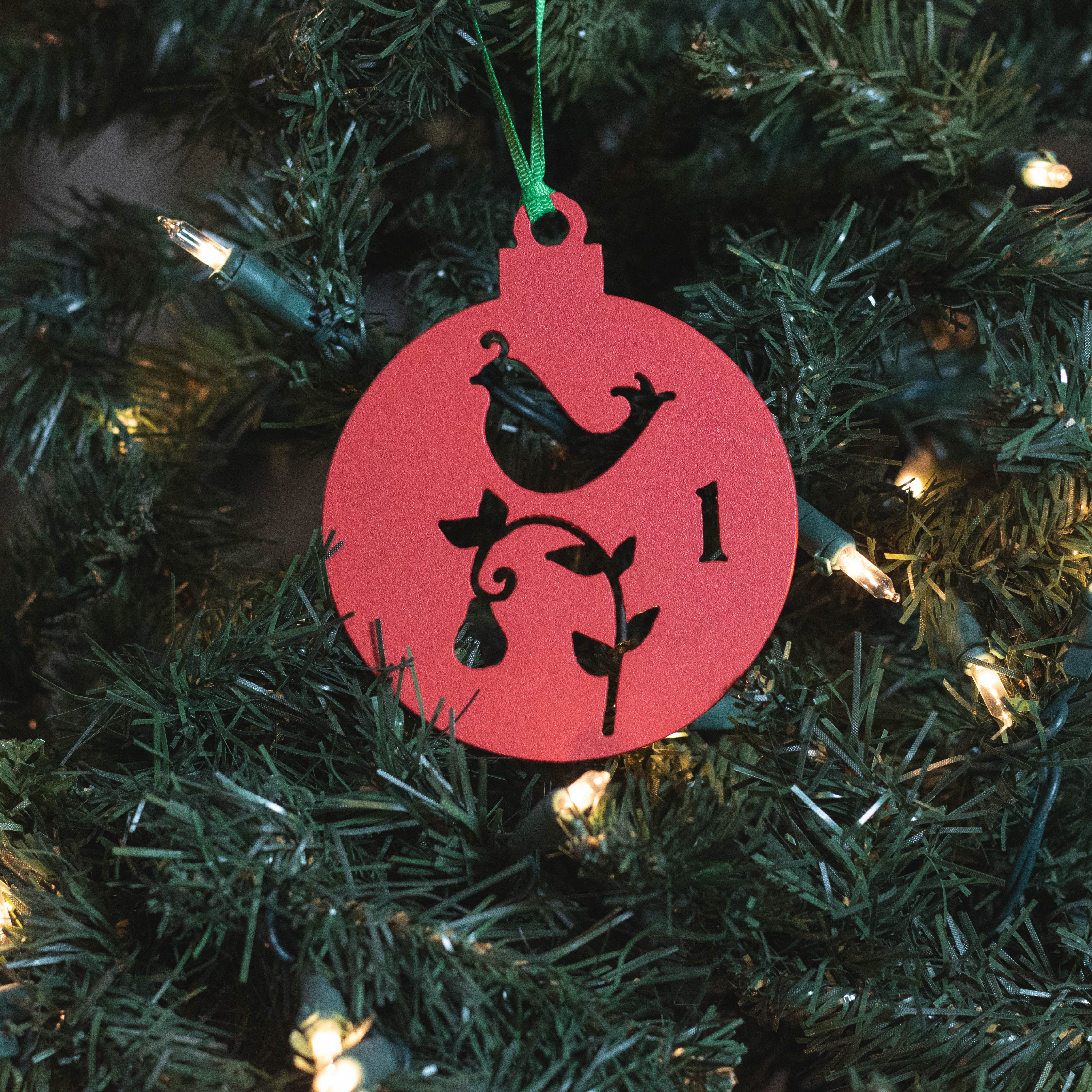 12 Days of Christmas - Day 1 Ornament - Red
