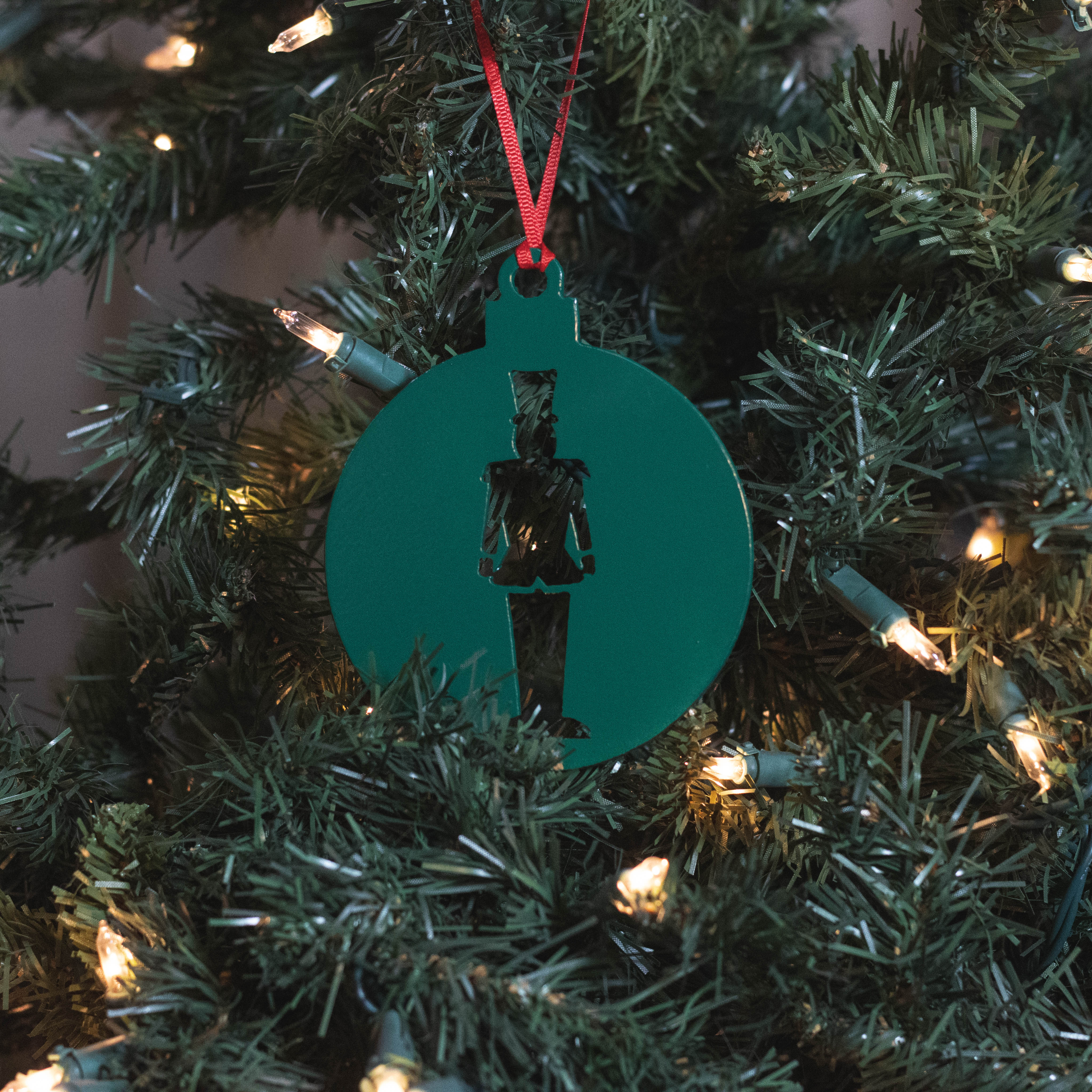 Round Soldier Ornament - Green
