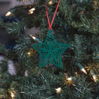 Decorative Star Ornament - Green