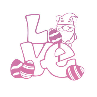 Easter Love Sign - Pink