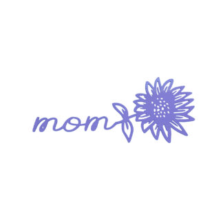 Mom Flower Sign - Purple