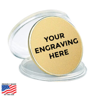 Custom Engraved Coins & Ball Markers – Silver or Gold Finish - Gold