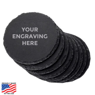 custom engraved slate coaster